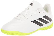 adidas Unisex-Kids Copa Pure.4 Indoor, White/Black/Lucid Lemon, 10.5