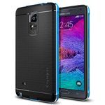 Galaxy Note 4 Case, Spigen [Aluminum Bumper] Neo Hybrid Metal Case for Samsung Galaxy Note 4 - Metal Blue (SGP11179)