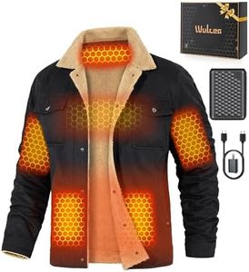 Men Graphene Heated Jacket Battery Pack Included Casual Fleece Lined Sweater Sweatshirt Vest Electric Heating Coat Warming Self Heating Hoodie Apparel Clothes Winter Outdoor Work Research Accessories