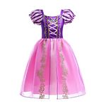 Lito Angels Girls Princess Rapunzel Costumes Girl Princess Dresses Fancy Party Dress, Purple, 6 Years