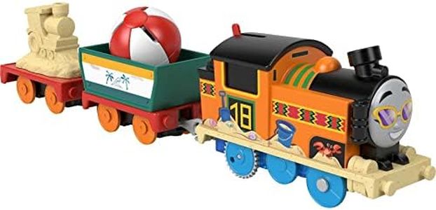 Thomas & Friends Thomas and Friends Beachy Nia , Tren de Juguete, Motor motorizado Alimentado por batería con Carga de Bola de Playa para Juegos de simulación Preescolar,