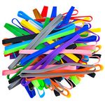 Coopay 60 Pieces Silicone Rubber Bands Colorful Elastic Bands Elastic Rubber Wrapping Bands for Books, Art, Exercise, Crab Traps, Cooking, Wrapping, Heat, Cold, UV, Chemical Resistant (5.5 inch)