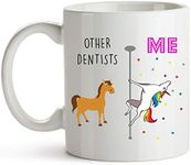 YouNique Designs Dentist Mug, 11 Ounces, Unicorn Coffee Mug, Dental Cup, Dental School Graduation