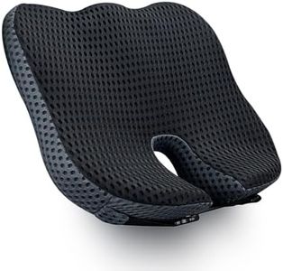 FOUNDCOOL Memory Foam Car Cushion for Driving Seat, Wedge Adult Booster Car Seat Cushion for Driver, Coccyx Pain Tailbone Pressure Relief Office Chair Wheelchair Breathable Support Pad