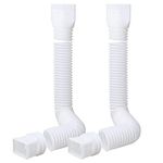 Gutter Downspout Extensions, 2 Pack Flexible Down Spout Hose Extension Rainwater Drainage Gutter Extender