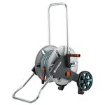 Gardena 18542 CleverRoll M Metal Frost-Proof Hose Cart, Includes: 65-Feet ½” Flex Hose, Cleaning Nozzle, and Connection Parts, for Convenient Hose Storage and Watering,