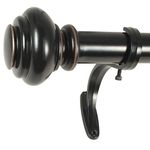 Decopolitan Urn Single Rod Set, 72-144-Inch, Antique Black