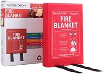 SAFE TECH Fire Blankets for Home, Large Size 1.2m x 1.8m Easy and Quick Unfolding Emergency Blanket