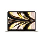 Apple 2022 MacBook Air Laptop with M2 chip: 13.6-inch Liquid Retina Display, 8GB RAM, 256GB SSD Storage, Backlit Keyboard, 1080p FaceTime HD Camera. Works with iPhone and iPad; Starlight; English