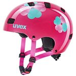 uvex Kid 3 - Sturdy Kids Bike Helmet for Children - Individual Fit - Optimized Ventilation - Pink flower - 55-58 cm