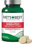 Veterinarian's Best Healthy Coat Shed and Itch Relief Chewable Tablets (2 Pack - 100 Tablets)