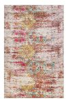 WECONhome Colourful Short Pile Rug in Trendy Used Look for Living Room, Bedroom, Study or Children's Room - Focus (240 x 340 cm, Beige)