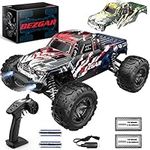 BEZGAR HM161 RC Car - 4X4 RC Truck, High Speed 40+kmh All Terrain Electric Toy Off Road Remote Control Cars Monster Vehicle Crawler with Two Rechargeable Batteries for Boys and Adults