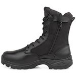 LUDEY Men's Tactical Military Boots 8 Inches Lightweight Work Boots Outdoor Combat Army Boots Waterproof Jungle Boots Side Zipper Black Black 9US