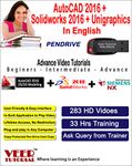 Veer Tutorial Autocad 2016 + Solidworks 2016 + Unigraphics Videos Training (1 Pen Drive, 33 Hrs, 283 Hd Videos) In English