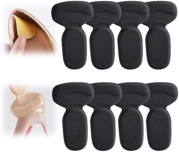 8 PCS Anti-Slip Heel Liners Soft Cushion Heel Protector Pads for Women Men Shoes,Improved Shoe Fit and Comfort,Stop Heel Slip and Blister Black