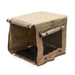 KCT Small Dog Crate with Plastic Tray and Protective Fabric Cover Metal Puppy Animal Cage