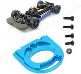 RC Metal Motor Mount, Aluminium Motor Holder, TT02 Motor Mount, Metal Aluminium Alloy Motor Mount for TT02 1/10 RC Car Upgrade Accessories(Anodised Blue)