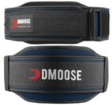 DMoose Weight Lifting Belt for Men & Women - 2 in 1 Neoprene Belt with Auto-Locking System - Optimal Back Support for Home & Gym Weightlifting Workouts - Perfect for Squats & Strength Training (Navy Blue, Medium 30"-33" (Waist size not pant size))