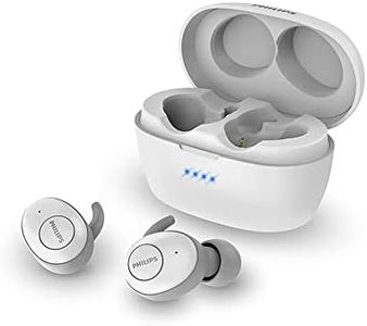 Philips in-Ear IPX4 Upbeat True Wireless Earbud with 6+18 Hours Play Time, White