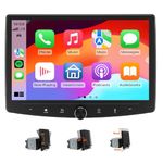 Eonon 10.1 inch Android 13 Car Stereo Radio Double Din 6+64GB 4G LTE GPS Sat NAV CarPlay Android Auto Bluetooth WiFi EQ Split screen screen mirroring with Rear View Camera UX6SK-PLUS