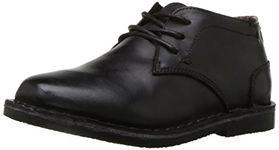 Kenneth Cole REACTION Boys' Real Deal Chukka, Black Leather, 1 M US Little Kid