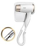 Hotel Fast Hair Dryer,Wall Mounted Electric Hair Dryer,Professional Lightweight Compact Hair Dryer,with Shaver Socket,Negative Ionic Blu-ray Hair Blow Dryer - Radiation Free,for Home Bathroom,1300W