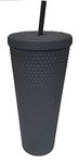 Starbucks Plastic 2021 Black Matte Studded Venti Tumbler, 24 oz