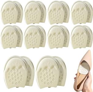 Ball of Foot Cushions for Women, Shoe Pads Inserts for Women, Non-Slip Ball of Foot Cushion, Foot Pads for Balls of Feet, Shoe Cushions for Heels & Sneakers (Beige-Round, 10 Pairs)