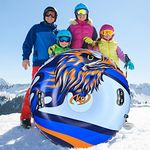 Snow Tube Sled 47" Baby Sled Adult Sled Heavy Duty Sledding Tubes, Upgraded Strong Handles, Freeze-Proof and Wear-Resistant Thickening Material