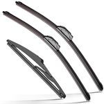 RAINTOK Windshield Wiper Blade Set Replacement for 2018-2022 Jeep Compass Original Equipment Replacement Front Wiper Blades-24"/18"/10" (Set of 3) U/J Hook