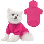 Basic Dog Hoodie - Soft and Warm Dog Hoodie Sweater with Leash Hole and Pocket, Dog Winter Coat, Cold Weather Clothes for XS-XXL Dogs