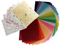 60 Sheets 8.5 x 11 inch handmade paper mulberry paper sheets for crafts japanese tissue paper with designs 8.5 by 11 inch letter size collage art supplies soap paper packaging wrap soap supplies bulk