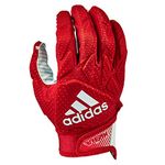 adidas Freak 5.0 Padded Adult Football Receiver Glove, Red/White, X-Large