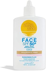 Bondi Sands SPF 50+ Fragrance Free – Tinted Face Fluid 50mL | UVA & UVB Protection | Suitable for Sensitive Skin | Vegan + Cruelty Free | 50ml/1.69 FL Oz