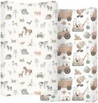 Changing Pad Covers 2 Pack, 32"x16" Baby Girl Boy Changing Table Pad Covers | Silky Breathable Stretch Knit, Fits Standard Changing Table Pads, Machine Washable (Little Farm)