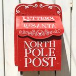 BIG FORTUNE Letters to Santa Mailbox Mailbox Wall Mount North Pole Post Vintage Mailbox Red Mailbox Decoration Christmas Farmhouse Decor