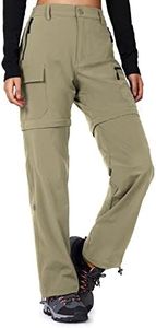 Cycorld Women's-Hiking-Pants-Convertible Quick-Dry-Stretch-Lightweight Zip-Off Outdoor Pants with 5 Deep Pockets (Sage, X-Small)