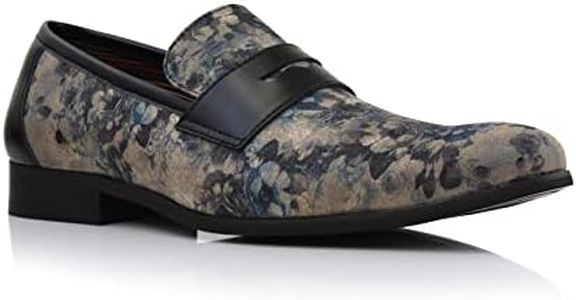 Ferro Aldo Sidney MFA19371 Mens Casual Classic Penny Loafer Dress Shoes, Azure Floral, 12