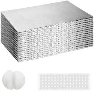 2 Car Garage Door Insulation Kit, 16 Pcs Double Bubble Panels Reflective Insulating Aluminum Radiant Barrier Thermal with Self Adhesive Dots Set for Garage Greenhouse Attics Walls (23.6 x 47.2 Inch)