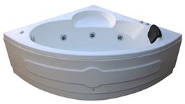 MADONNA Leo 4.5 ft Acrylic Bath Tub with Front Panel and Whirlpool System - White
