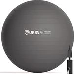 URBNFIT Exercise Ball - Yoga Ball in Multiple Sizes for Workout, Pregnancy, Stability - Anti-Burst Swiss Balance Ball w/Quick Pump - Fitness Ball Chair for Office, Home, Gym