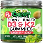 Vitamin D3 K2 Gummies - Family-Friendly for Kids, Teens & Adults - Supports Healthy Teeth, Bone, Energy & Immunity - 5000 IU D3, 120 mcg K2(MK-7), 120 mg Calcium - Vegan & Non-GMO - 120 Count