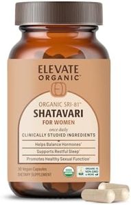 ELEVATE ORGANIC SRI-81™ Shatavari Vegan Capsules for Women, Asparagus racemosus Root Extract with Acti Veda™ (30 Servings)