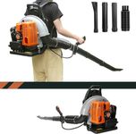 Backpack Leaf Blower, 63CC 665 CFM 3HP 2-Stroke Engine Gas Leaf Blower, High Strength Gas Powered Leaf Blower Snow Blower Dust Blower for Outdoor from USA Fast Arrival (EB650)