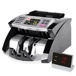 Mix Denomination Money Counter Machine Cash Value Bill Counting for Canadian Currency UV/MG/IR Counterfeit Detection (Doesn’t detect Denomination for USD and Others Currency) (SY6000T)