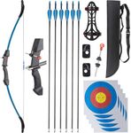 GQT Compound Bow and Arrow Set, Left/Right Hand Bow Kit, Beginner Archery Gift with 6 Arrows, 5 Target Face, Perfect for Outdoor Backyard Activities