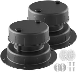 Safoner 2 Packs-Aluminum RV Roof Vent Cover- Roof Plumbing Sewer Replacement for Plastic Caps, Outside Accessories for Trailers, Campers, and Motorhomes- Black