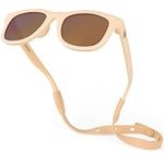 BABY SUNNIES Flexible Polarized Baby Sunglasses with Strap Adjustable for Toddler Newborn Infant 0-24 Months, Pink,