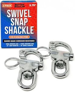 Better Boat Stainless Steel Quick Release Snap Shackles, 2-Pack